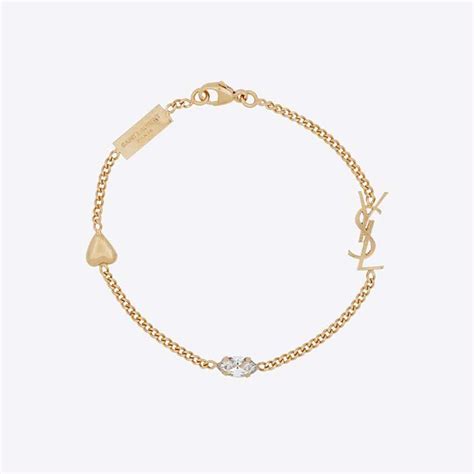 ysl opyum heart charm bracelet in metal|Saint Laurent Opyum heart charm bracelet in metal.